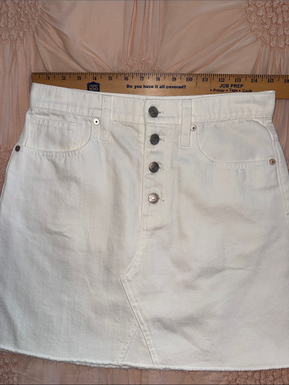 Madewell White Denim A-Line Skirt - Picture 9 of 12